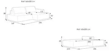 Sofa bed Ralf, 2 seater, without 1 armrest Askona pictures - 13 - превью